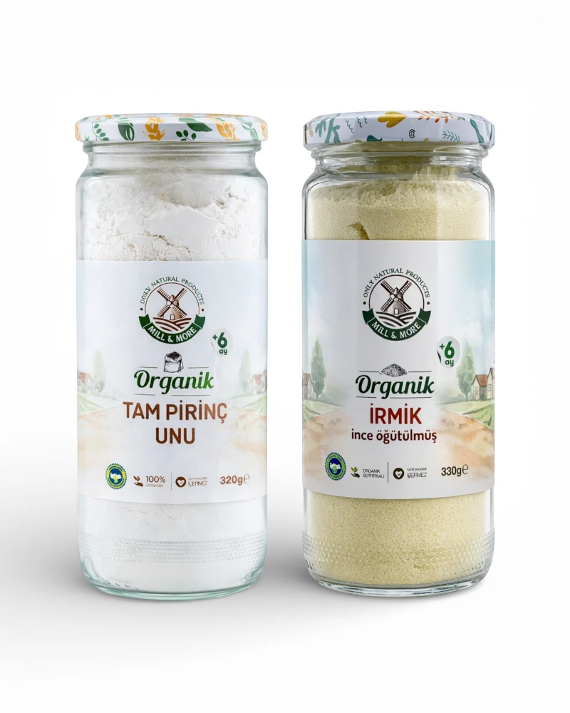 pirincunu-irmik-seti Organik Tam Pirinç Unu - İnce İrmik Seti - Görsel 1