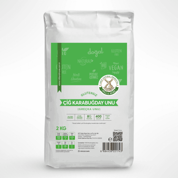 Glutensiz Çiğ Karabuğday Unu 2 Kg