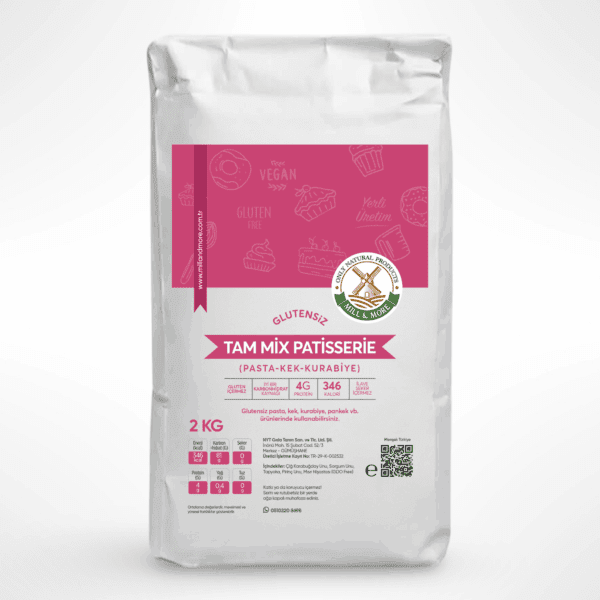 Glutensiz Tam Mix Patisserie Pasta Kek Kurabiye Unu Karışımı 2 Kg