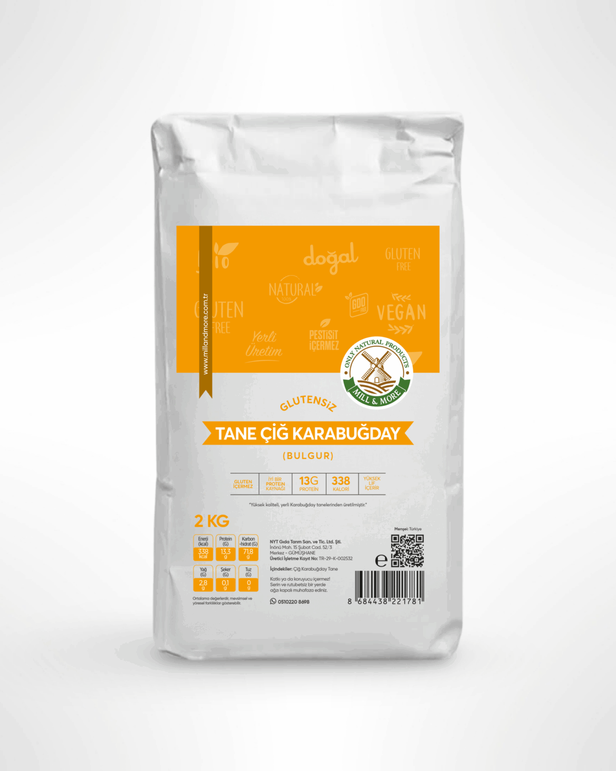 Glutensiz Çiğ Karabuğday Tane 2 Kg - Görsel 1