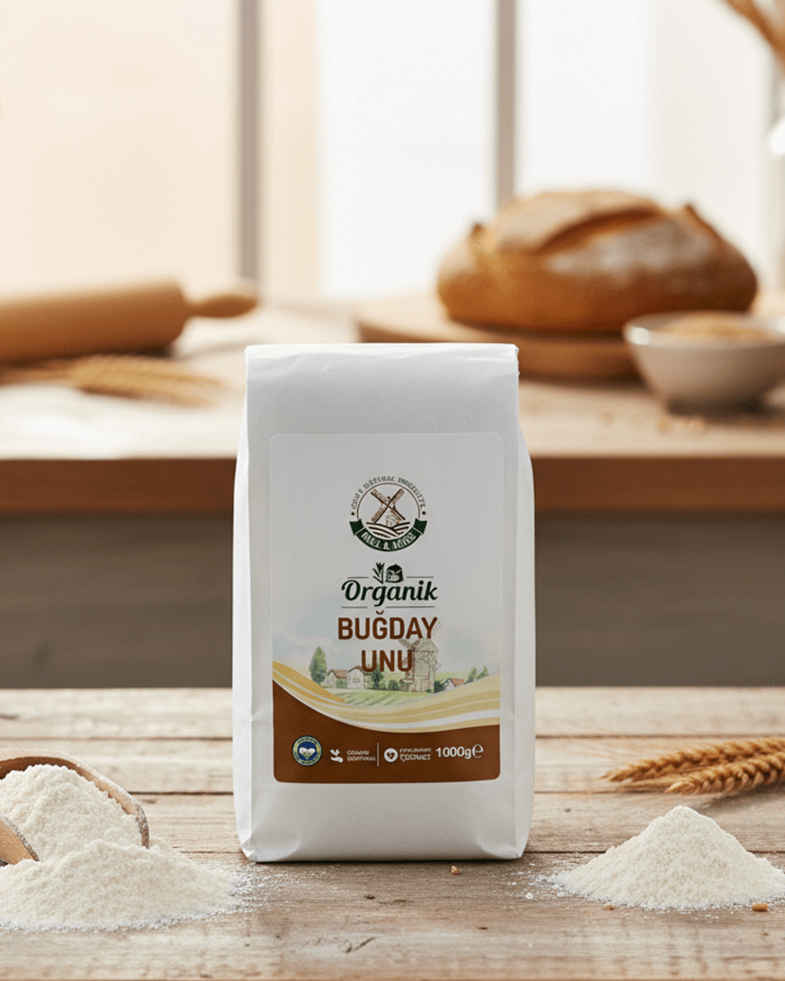 bugday-unu-2 Organik Buğday Unu 1 kg - Görsel 1