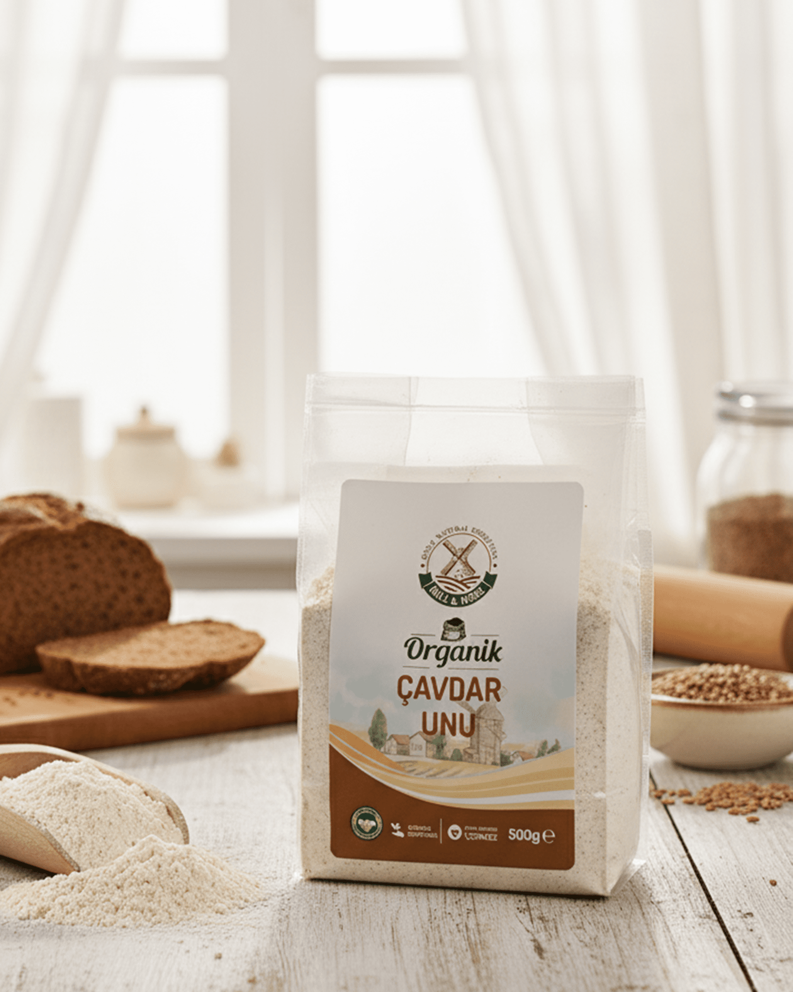cavdar-unu Organik Çavdar Unu 500 g - Görsel 1