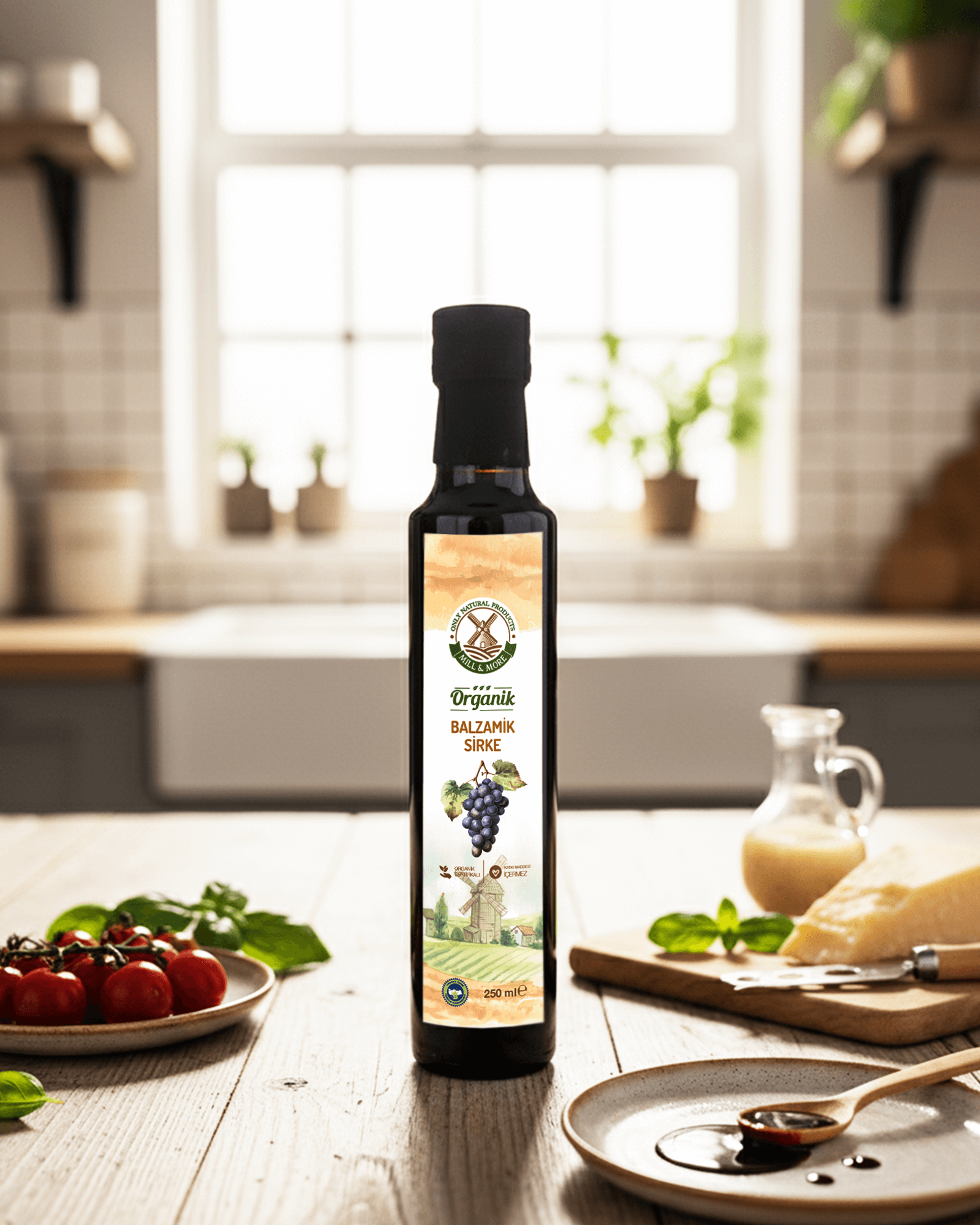 etiketli-balzamik-sirke Organik Balzamik Sirke 250 ml - Görsel 1